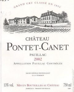 étiquette vieillie du château 
