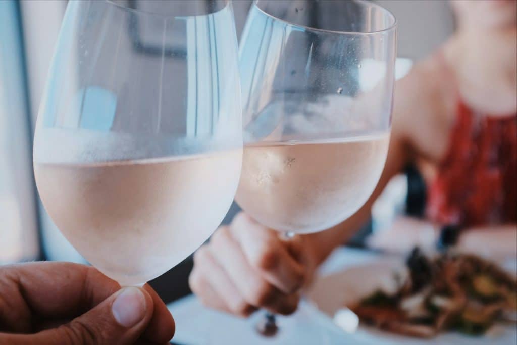 verres vin rosé