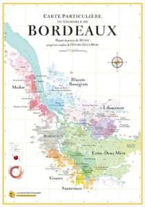 carte du vignoble de Bordeaux carte bordeaux